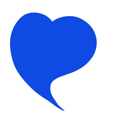 青いハートのイラスト
