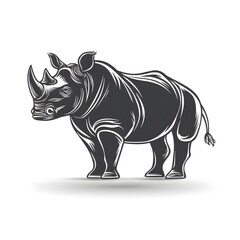 Fototapeta premium rhino vector illustration