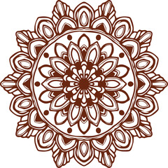 Beautiful flower art and mandala vector design