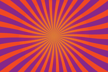 Vibrant Orange and Purple Radial Striped Background
