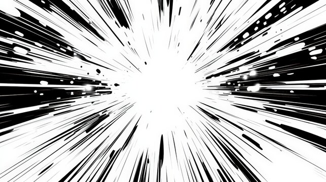 Animating comic speed lines in manga and anime style with alpha channel using three unique concentration lines – radial, vertical, and diagonal – for an engaging effect in cartoons