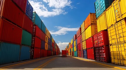 Fototapeta premium Authorized warehousing facilities for imported goods prior to customs duty payment processing