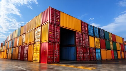 Fototapeta premium Authorized warehousing facilities for imported goods prior to customs duty payment processing