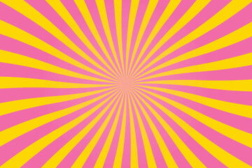 Vibrant Pink and Yellow Sunburst Pattern Background