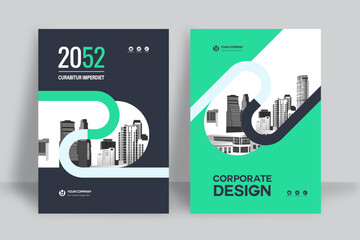 City Background Business Book Cover Design Template