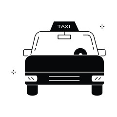 Urban Taxi Transportation Service Vector Icon Design