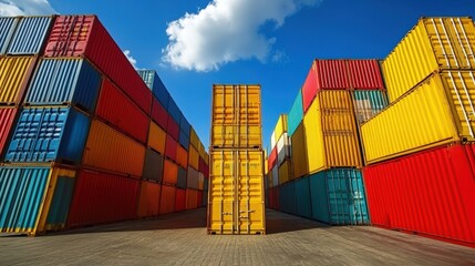 Fototapeta premium Authorized warehousing facilities for imported goods prior to customs duty payment processing