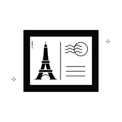 Postcard Icon Travel Souvenir Vector Icon Design
