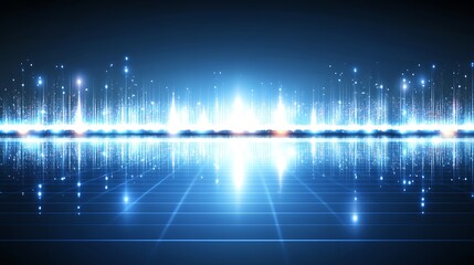 Fototapeta premium Abstract Digital Data Visualization Light Show