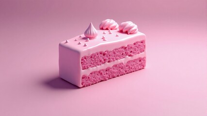Pink Cake Slice