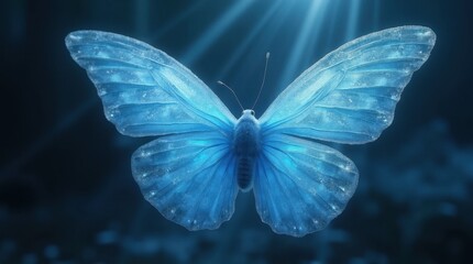 Crystalline Wings Glowing in the Cold Dark