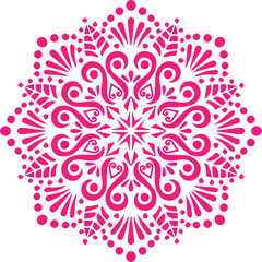 Beautiful flower art and mandala vector design