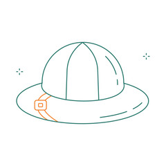 Explorer Safari Hat Vector Icon Design