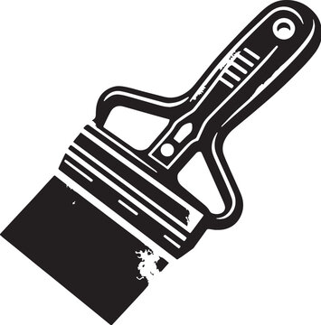 recommend clip art: Black Putty Knife Silhouette Vector, High Quality Illustration on White Background