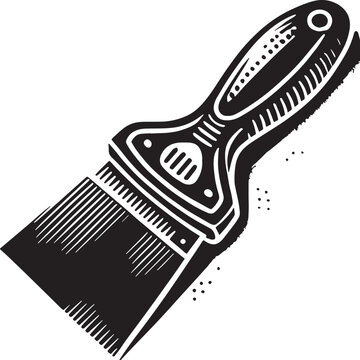 black and white putty knife tool clip art preview