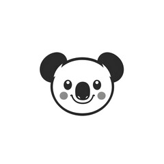 Naklejka premium panda cartoon isolated on white