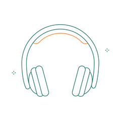 Wireless Headphone Headset Earphone Vector Icon Design