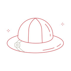 Safari Sun Hat Vector Icon Design