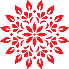 Beautiful flower art and mandala vector design