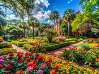 Obraz premium Florida State University Campus Garden: Serene Landscape Photography