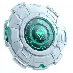 Naklejka premium Futuristic Energy Sphere with Glowing Elements