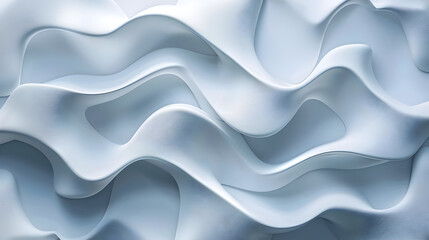 Fototapeta premium Abstract wavy pattern in soft blue tones, suggesting fluidity and motion.