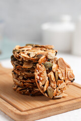 Florentine cookies. Eid cookies made from various nuts seeds and sugar.