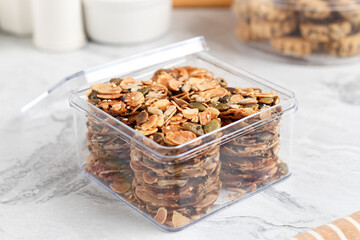 Florentine cookies. Eid cookies made from various nuts seeds and sugar.