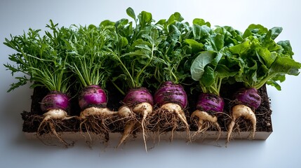 Vibrant Purple Turnips Fresh from the Garden