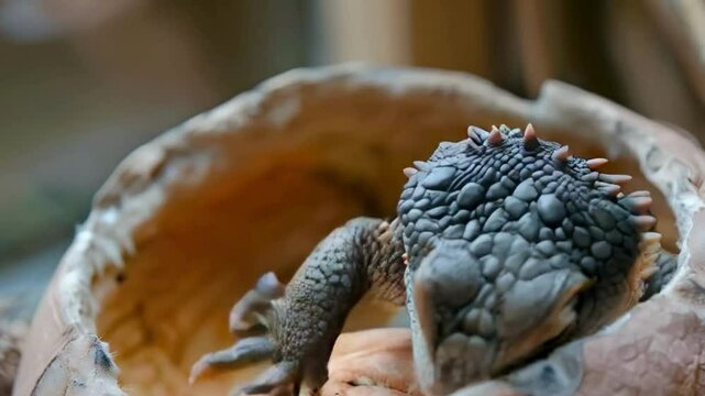 Baby dragon hatching from a mystical egg, symbolizing fantasy magic, mythical creatures, enchanted realms, and the beginning of a legend