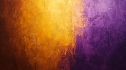 Minimalist abstract background featuring smooth gradients transitioning from deep purple to golden yellow 
