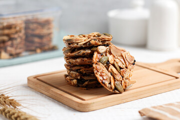 Florentine cookies. Eid cookies made from various nuts seeds and sugar.