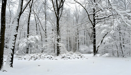 Snowy Winter Forest Illustration