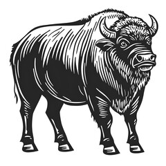 Fototapeta premium buffalo vector illustration