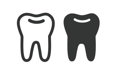 Tooth icon vector on white background. teeth. dentist icon flat vector sign or symbol. For mobile user interface