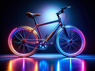 Fototapeta premium Futuristic E-bike: Smart Navigation System for Urban Cycling - Isolated White Background