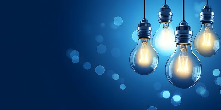 light bulb on dark background