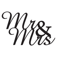 Mr and Mrs sign design vector laser cut
