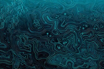 Fototapeta premium Abstract close-up of a glowing blue digital circuit board, showcasing intricate connections and technological design on a black background. 