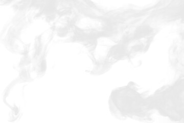 white smoke frame border isolated on white or transparent png