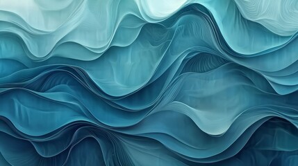 Abstract business card background with flowing wave-like patterns in teal and navy tones 