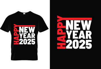 Happy new year creative typography t-shirt design