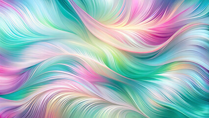 Obraz premium Vibrant pastel waves create energetic abstract art design