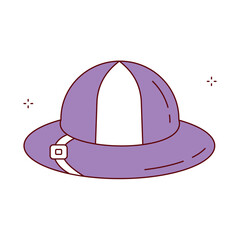 Outdoor Expedition Safari Hat Vector Icon Design