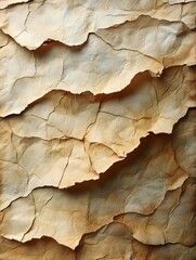 Fototapeta premium A texture of crumpled parchment paper with visible creases.