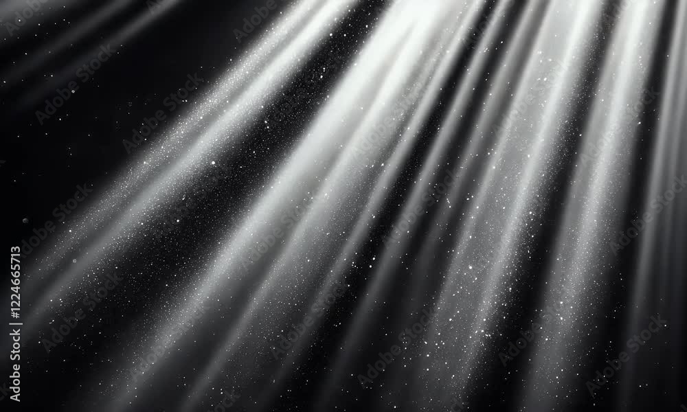 Poster Light rays illuminate dark background, design element