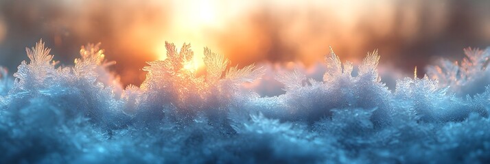 Fototapeta premium A texture of delicate frost forming on a windowpane.