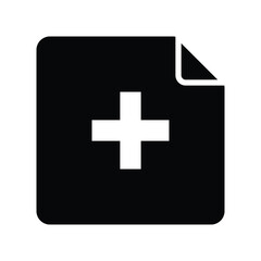 Medical Note icon stock illustration