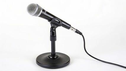 Black Microphone on Stand