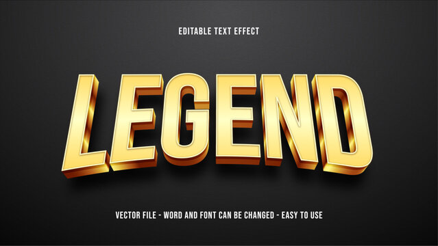 Gold 3d style editable text effect, luxury text effect